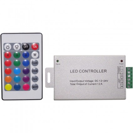 CONTROLER RGB 12A + TELECOMANDA 24