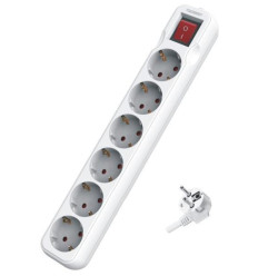 Prelungitor Cu 6 Prize Schuko Cu Protectie Si Intrerupator, Cablu De 3X1,5Mm, Lungime 1,5M 1