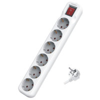 Prelungitor Cu 6 Prize Schuko Cu Protectie Si Intrerupator, Cablu De 3X1,5Mm, Lungime 5M 1