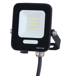 PROIECTOR CU LED-uri SMD 10W NEGRU IP66 6500K PLUS