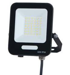 PROIECTOR CU LED-uri SMD 30W NEGRU IP66 4000K PLUS