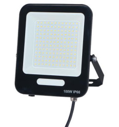 Proiector LED SMD 100W Negru IP66 Alb Rece 6500K 120 Lm/W 1