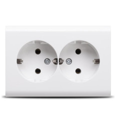 Priza Dubla Cu Cp Pt Alb 402-010000-907 1