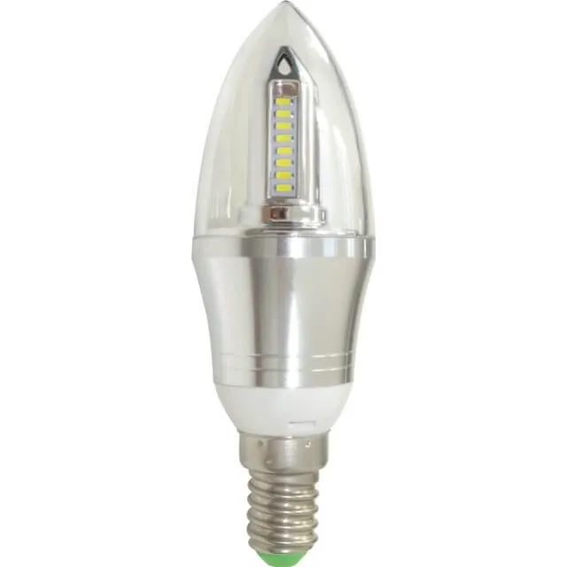 Bec Led E14 4W Lumanare Clar Alb Rece - 1