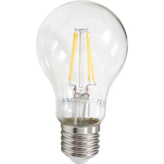 Bec Led Filament E27 6W A60 Alb Cald  1