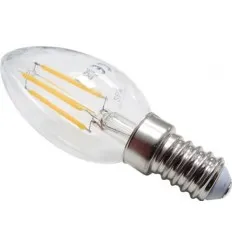 Bec Led Filament E14 4W C35 Alb Cald