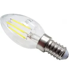 Bec Led Filament E14 4W C35 Alb Rece