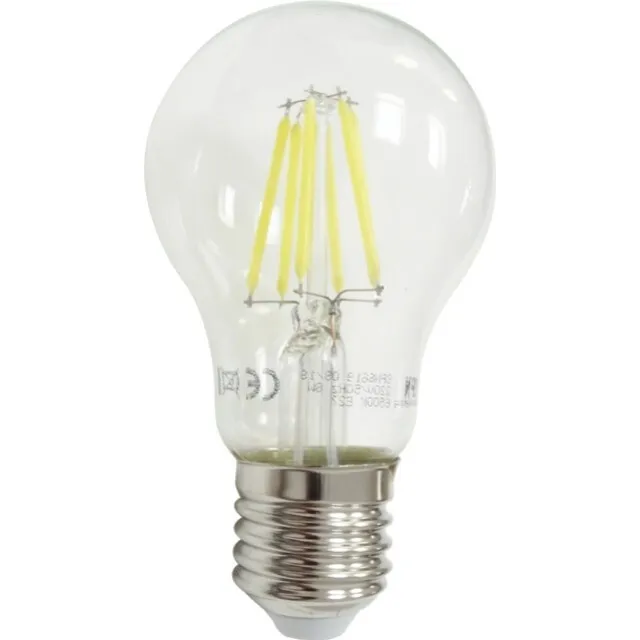Bec Led Filament E27 8W A60 Alb Rece - 1