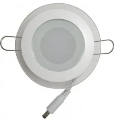 Spot Led 6W Rotund Cu Rama De Sticla