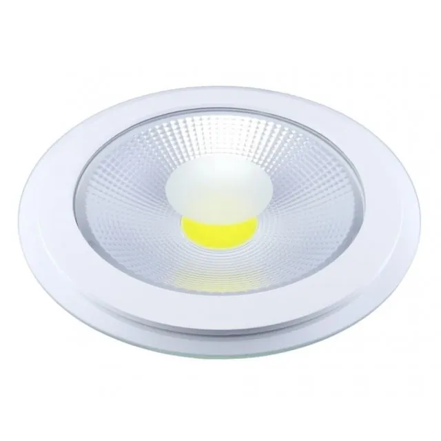 Spot Cob Led 15W Rotund Alb Rece Cu Geam - 1