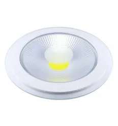 Spot Cob Led 10W Rotund Alb Rece Cu Geam