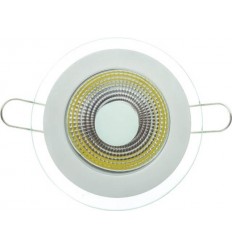 Spot Cob Led 5W Rotund Alb Rece Cu Geam