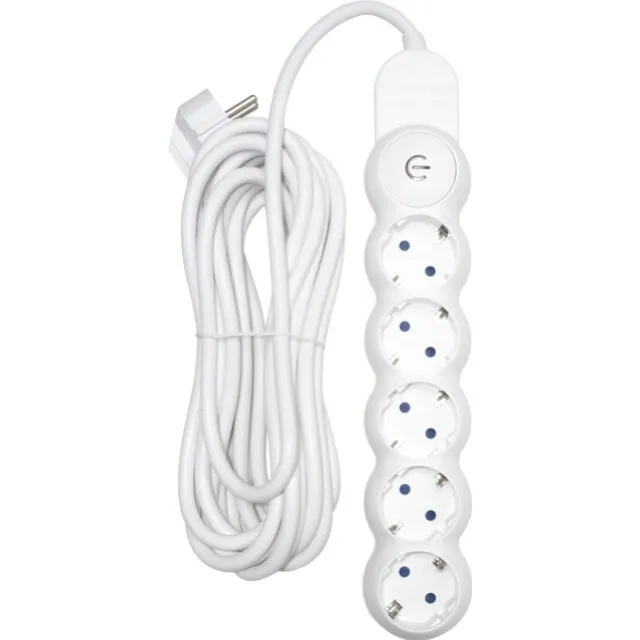 Prelungitor 5 Prize Schuko + 5 Metri 3X1.5Mm + Intrerupator - 1