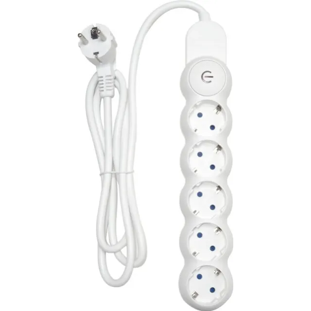 Prelungitor 5 Prize Schuko + 1.5 Metri 3X1.5Mm + Intrerupator - 1