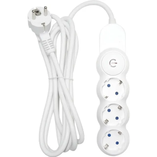 Prelungitor 3 Prize Schuko + 3 Metri 3X1.5Mm + Intrerupator - 1