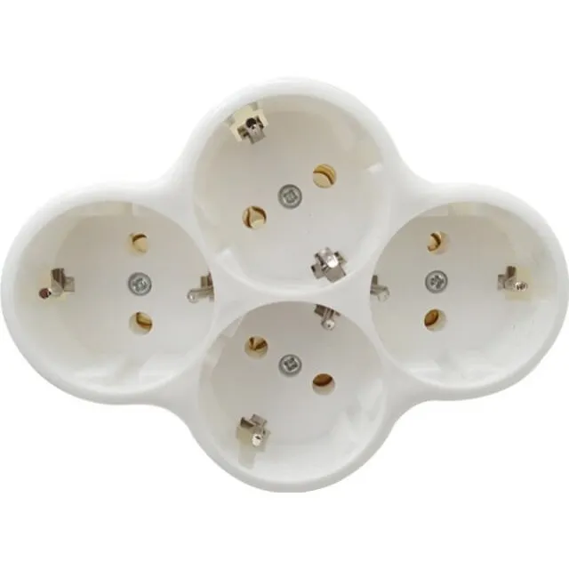Adaptor Stea Cu 4 Prize Cu Impamantare - 1