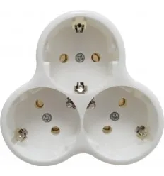 Adaptor Stea Cu 3 Prize Cu Impamantare
