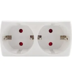 Adaptor Drept Cu 2 Prize Schuko