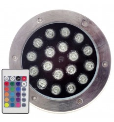 Spot Led Pavaj 18X1W Ip65 Rgb Cu Telecomanda