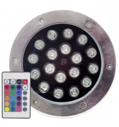 Spot Led Pavaj 18X1W Ip65 Rgb Cu Telecomanda