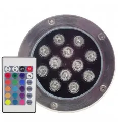 Spot Led Pavaj 12X1W Ip65 Rgb Cu Telecomanda