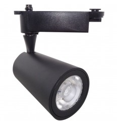 Spot Led Pe Sina 12W Negru - Alb Cald