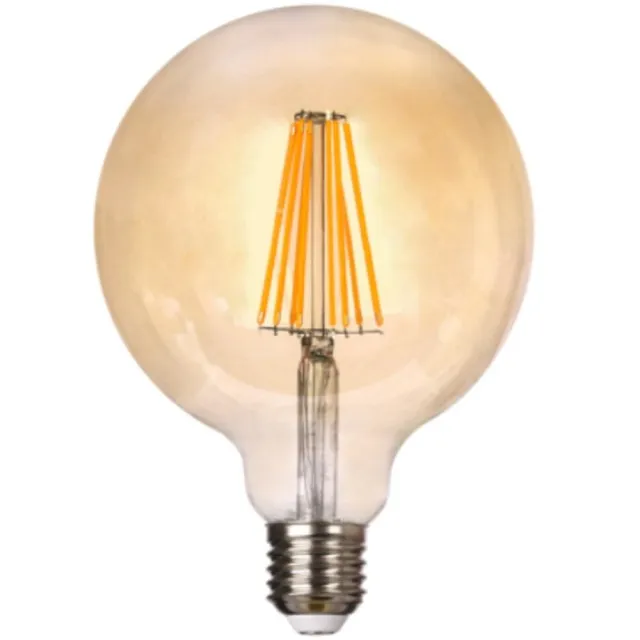 Bec Led Vintage E27 8W Glob G125  1