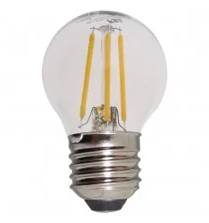 Bec Led Filament E27 5W Sferic Alb Cald Dimabil