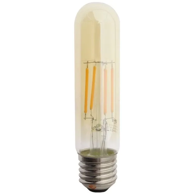 Bec Led Filament Amber E27 4W T30x126 2500K - 1