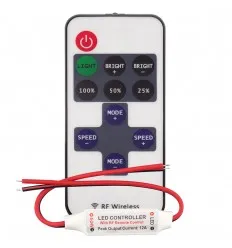 Mini Variator Intensitate Banda LED 12V 6A 72W Cu Telecomanda Rf