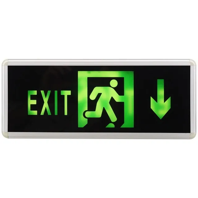 Lampa Iluminat Emergenta Exit Sageata Jos Cu 2 Fete  1