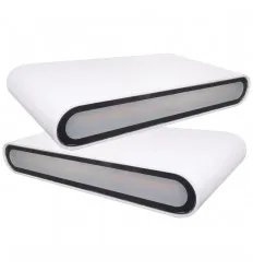 Aplica Led 2x6W 12W Alba Pentru Perete IP65 Alb Cald