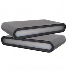 Aplica Led 2x6W 12W Neagra Pentru Perete IP65 Alb Cald