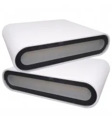 Aplica Led 2x3W 6W Alba Pentru Perete IP65 Alb Cald