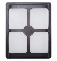 Aplica Led Bat Neagra 20W Ip65 Alb Rece 3722
