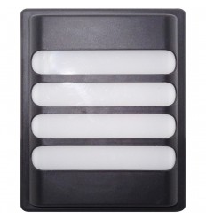 Aplica Led Bat Neagra 20W Ip65 Alb Rece 3677
