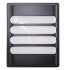 Aplica Led Bat Neagra 20W Ip65 Alb Rece 3677