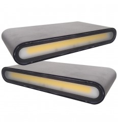 Aplica Led 2x6W 12W Neagra Pentru Perete Alb Cald 7868
