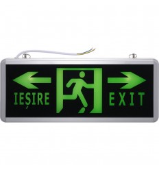 Corp Emergenta Led Iesire Exit Sageata Dreapta Si Stanga O Singura Fata