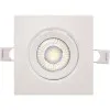 Spot Led Patrat 5W Ip44 Alb Rece Reglabil Cu Rama Alba - 1