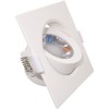 Spot Led Patrat 5W Ip44 Alb Rece Reglabil Cu Rama Alba - 2