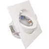 Spot Led Patrat 5W Ip44 Alb Rece Reglabil Cu Rama Alba - 2