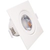 Spot Led Patrat 5W Ip44 Alb Rece Reglabil Cu Rama Alba - 3