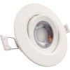 Spot Led Rotund 5W Ip44 Alb Rece Reglabil Cu Rama Alba  2