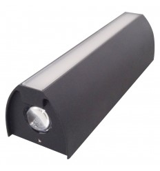Aplica Led 20W Neagra De Perete Exterior Cu Alb Cald 0899