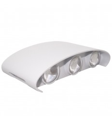 Aplica Led Perete 6W Alba Iluminare Sus /Jos Exterior Alb Cald 6219