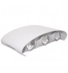 Aplica Led Perete 6W Alba Iluminare Sus /Jos Exterior Alb Cald 6219