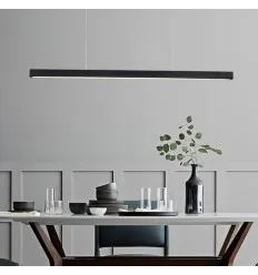 Corp Led Suspendat Interconectabil 40W Negru 120Cm 5000K