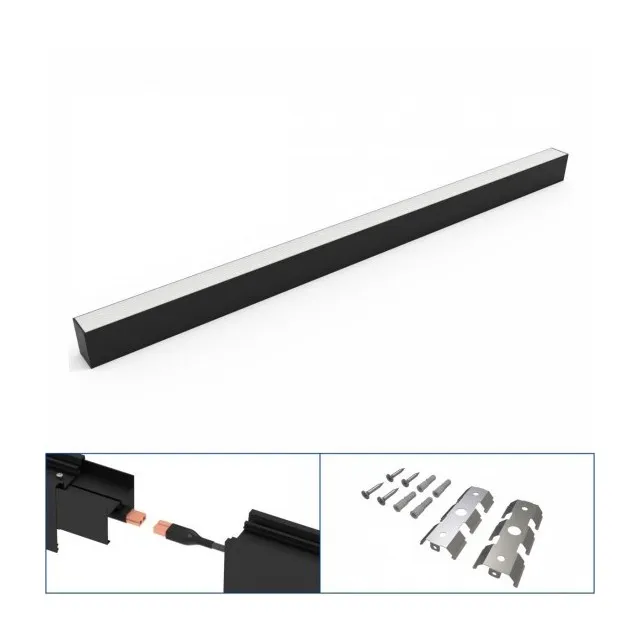 Corp Led Suspendat Interconectabil 40W Negru 120Cm 5000K - 1
