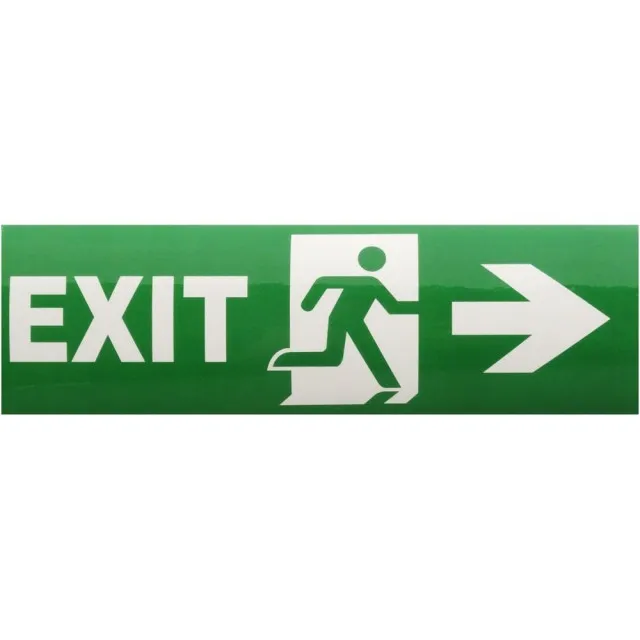Autocolant Exit Sageata Dreapta 29.5x9.7Cm Pentru Lampi Ip65  1